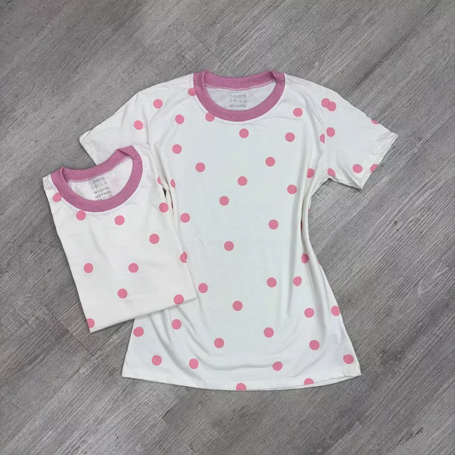 Tee Bolinha Rosa