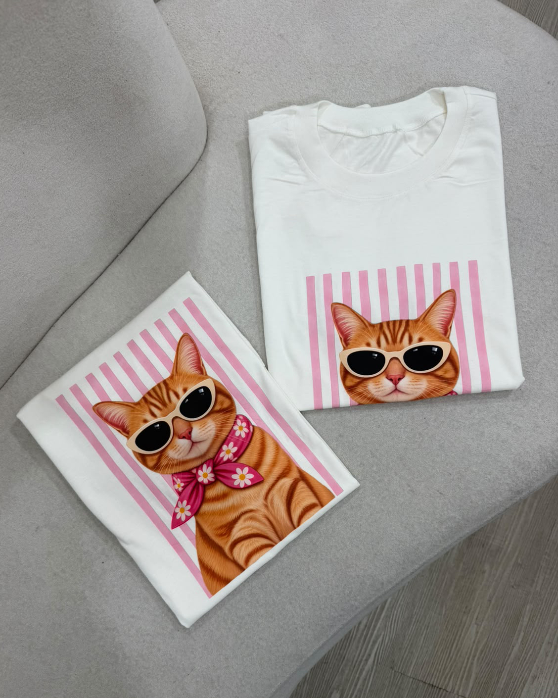 TEE CAT FLOR
