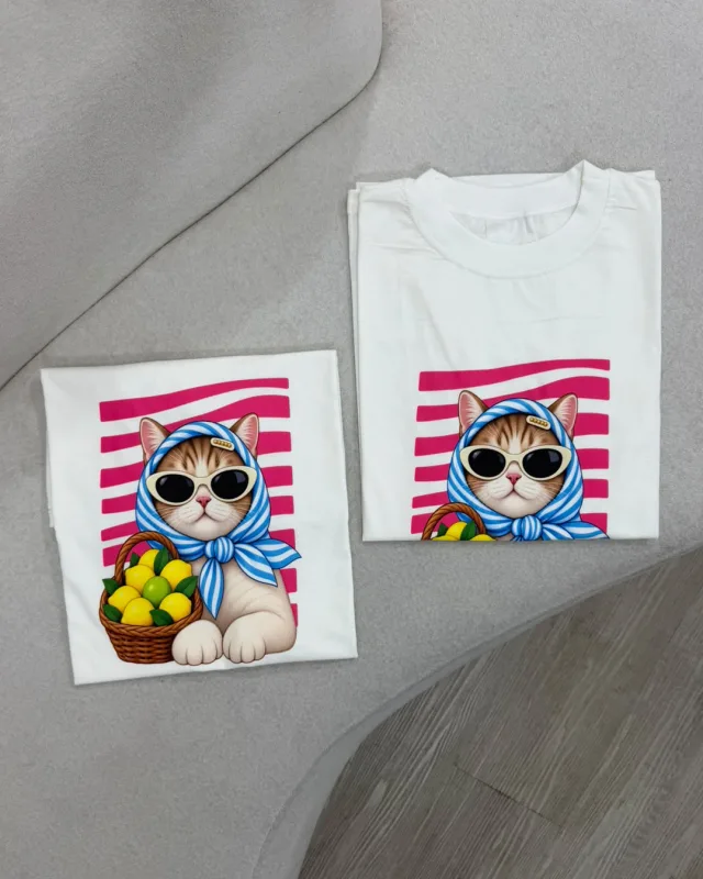 TEE CAT LEMON