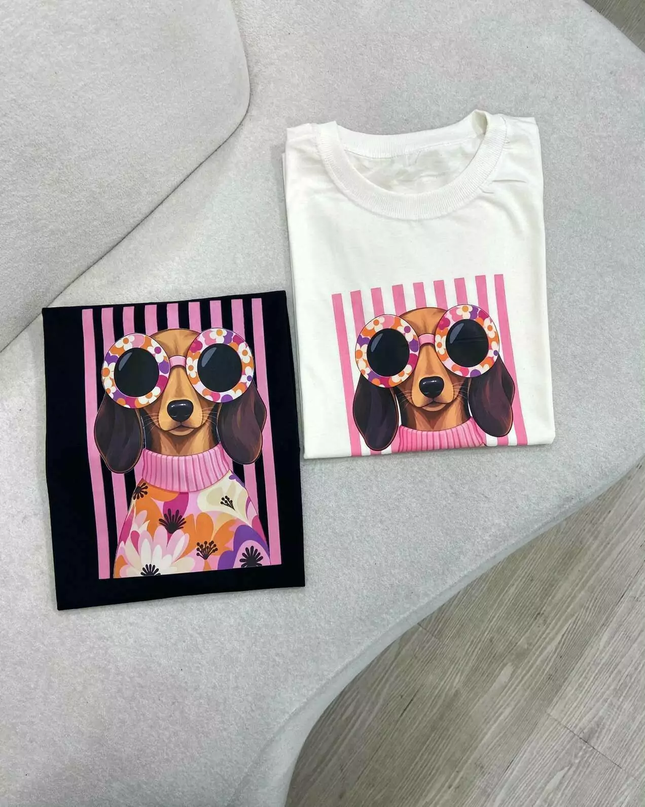 TEE DOG FLORAL