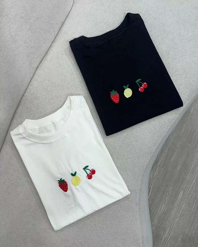 Tee Frutas Bordado